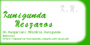 kunigunda meszaros business card