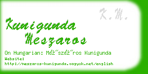 kunigunda meszaros business card